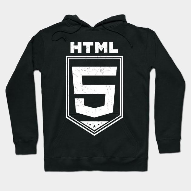 HTML5 Vintage Style Logo Shirt for Web Developers Hoodie by mangobanana